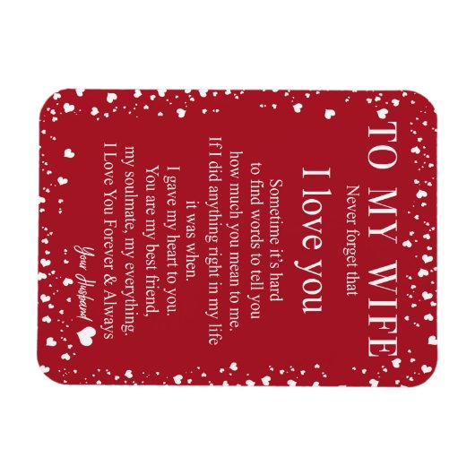 Cadeaus voor vrouw | Brief aan mijn vrouw Liefde v Magneet (Horizontaal)