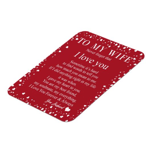 Cadeaus voor vrouw | Brief aan mijn vrouw Liefde v Magneet (Linkerzijde)