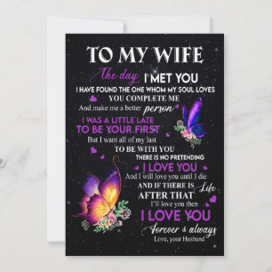 Cadeaus voor vrouw Brief aan mijn vrouw van echt Feestdagenkaart