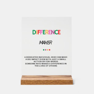 Cadeaus voor vrouwen die een verschil maken, bedan acryl bord