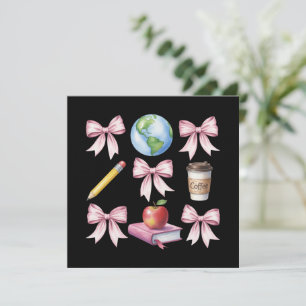 Cadeaus voor waardering voor leraren koffie strik  kaart