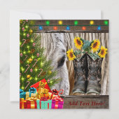 Cadeaus voor westerne kersttaarten feestdagenkaart (Voorkant)