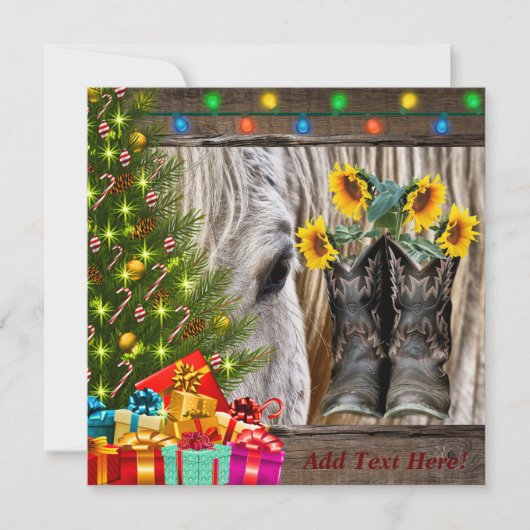 Cadeaus voor westerne kersttaarten feestdagenkaart (Voorkant)