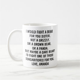 Cadeaus voor zusters, grappig cadeau voor zuster, koffiemok