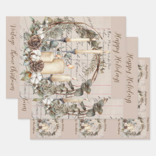 Cadeauset 3  thema Kerstmis Inpakpapier Vel