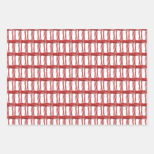 Cadeauset - geweven draden in drie kleuren inpakpapier vel (Voorkant)