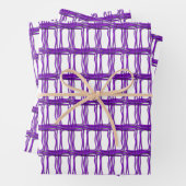 Cadeauset - geweven draden in Paars Inpakpapier Vel (In situ)
