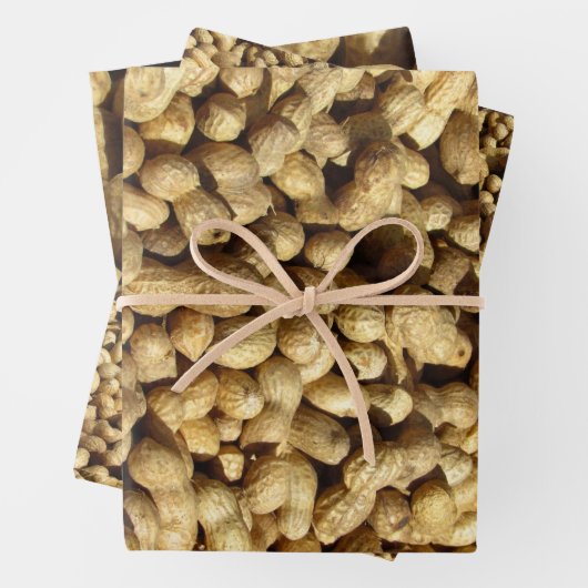 Cadeauset - pinda's in 3 formaten inpakpapier vel (In situ)