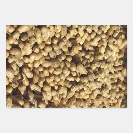 Cadeauset - pinda's in 3 formaten inpakpapier vel (Voorkant)