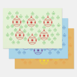 Cadeauset - Ronde Ornamenten Inpakpapier Vel