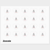 Cadeausticker Hart - Minimalistische Verjaardag Sticker (Vel)