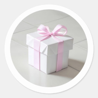 Cadeausticker voor verjaardagen en cadeaus ronde sticker