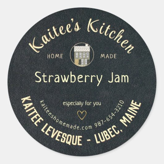 CadeauSticker voor zelfgemaakte artikelen Logo voo Ronde Sticker (Voorkant)