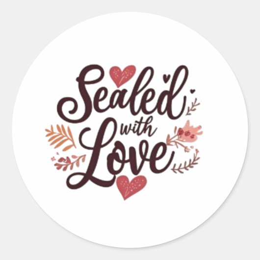 Cadeaustickers-Verzegeld met liefde Label (Voorkant)