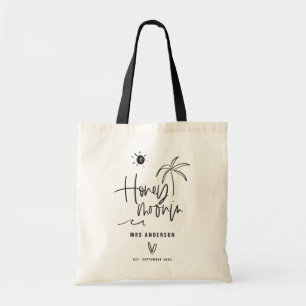 cadeaustrand voor bruiloft met honingpalm tote bag