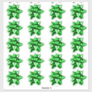 Cadeaustrik STICKERS 20 per vel Groen