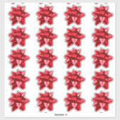 Cadeaustrik | STICKERS | 20 per vel | Rood (Vel)