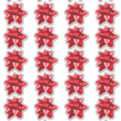 Cadeaustrik | STICKERS | 20 per vel | Rood (Voorkant)