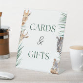 Cadeautafel teken Safari Oerwoud Baby shower Reclamebord Met Voetstuk (Insitu)