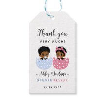 Cadeautag bedanken voor Black geslacht onthulling 