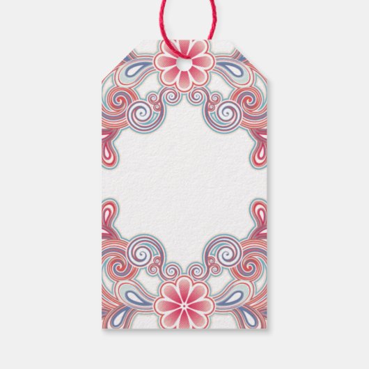 Cadeautag bedankt met boho-sfeer cadeaulabel (Achterkant)