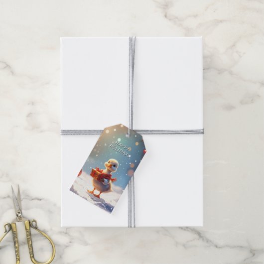 Cadeautag Eendje Cadeaulabel (Met Touw)