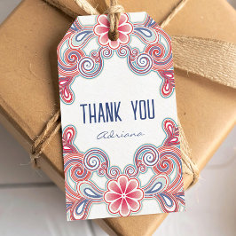 Cadeautag met boho-sfeer cadeaulabel