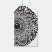 cadeautag met monochrome mandala-kunst cadeaulabel (Voorkant)