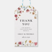 Cadeautag met wilde bloemen cadeaulabel (Voorkant)