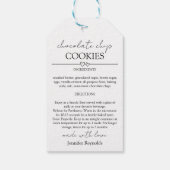 Cadeautag van chocoladekoekjesmix in een pot cadeaulabel (Achterkant)