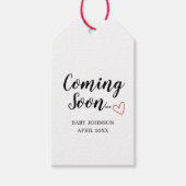 Cadeautag voor aankondiging geboorte baby cadeaulabel (Voorkant)