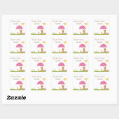 Cadeautag voor babyborrel vierkante sticker (Vel)
