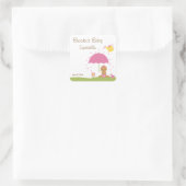Cadeautag voor babyborrel vierkante sticker (Tas)