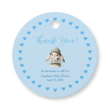 Cadeautag voor babyborrel voor jongen