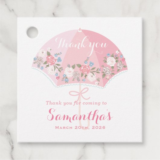 Cadeautag voor babyshower bedankjes labels (Voorkant)
