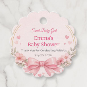 Cadeautag voor babyshower Knallen als ze barst Bedankjes Labels