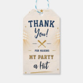 Cadeautag voor baseball verjaardagsfeestje cadeaulabel (Voorkant)
