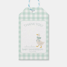 Cadeautag voor Preppy Goose babyfeestje