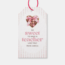 Cadeautag voor Valentijnsdag voor leraar Zoete Cho Cadeaulabel