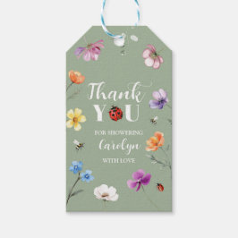 Cadeautag Wildflower Lovebug Baby Shower Cadeaulabel