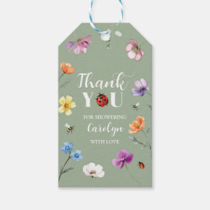 Cadeautag Wildflower Lovebug Baby Shower Cadeaulabel