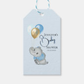 Cadeautags met blauwe olifant cadeaulabel (Voorkant)