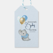 Cadeautags met blauwe olifant cadeaulabel (Achterkant)