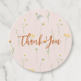 Cadeautags met dankjewel voor kleine wilde bloem bedankjes labels
