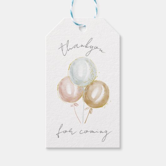 Cadeautags voor bedankballonnen cadeaulabel (Voorkant)