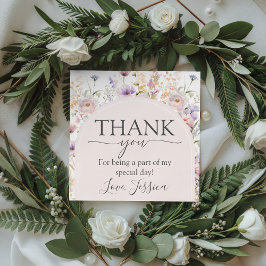 Cadeautags voor verjaardagsfeestje met wilde bloem bedankjes labels