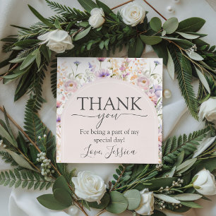 Cadeautags voor verjaardagsfeestje met wilde bloem bedankjes labels