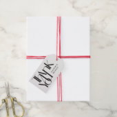 Cadeautags Zwart Wit Bedankt Cadeaulabel (Met Touw)