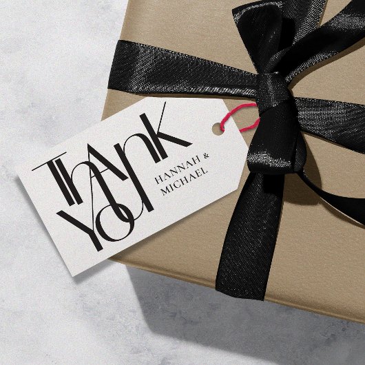 Cadeautags Zwart Wit Bedankt Cadeaulabel