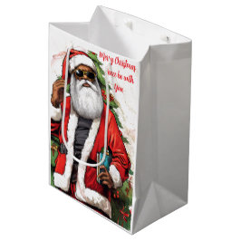 Cadeautas - African American Santa Gift Bag